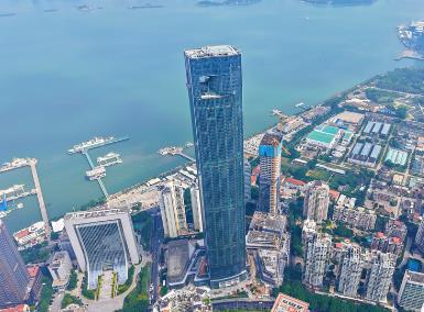建筑高度339.88米、福建第一高樓——廈門綠發(fā)國際中心A塔竣工