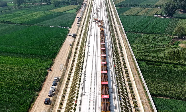 進(jìn)度條刷新！淮宿蚌城際鐵路開始全線鋪軌